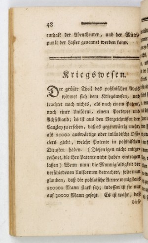 BENKOWITZ C. - Der Orang-Outang in Europa oder der Pohle. (A satire on relations in Poland)....