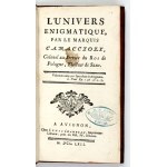 CARACCIOLI [Ludwik Antoni] - L&#39; univers énigmatique par le marquis ... Colonel au Service du Roi de Pologne, Electeu...