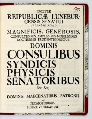GERIKE Peter - Dissertatio physica de inflvxv lvnae in corpvs hvmanvm. Halae Magdeburgicae 1727....