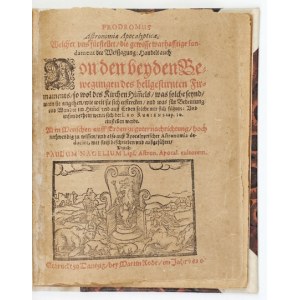 NAGEL Paul - Prodromus Astronomiae Apocalypticae, Welcher uns fürstellet, die gewisse warhafftige fundament der Weissagu...