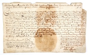 [STANISŁAW August Poniatowski]. A manuscript royal document on paper, in Polish, signed by the king,...