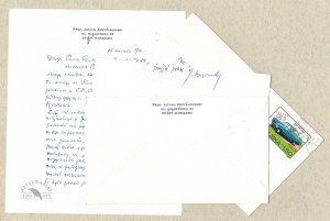 [KRZYŻANOWSKI Julian]. Two handwritten letters from Julian Krzyzanowski to Jan Rydel in Będzin, dat....