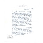 [KRZYŻANOWSKI Julian]. Dwa odręczne listy Juliana Krzyżanowskiego do Jana Rydla w Będzinie, dat....