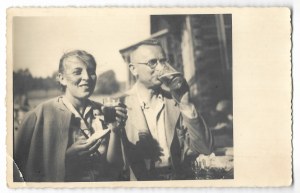 [MORCINEK Gustaw]. Gustav Morcinek's handwritten dedication to Maria Kosibowicz on the back of a photograph depicting pi...