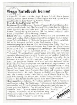 [POLAÑSKI Roman]. Roman Polanski's signature on a color advertising flyer for the film 