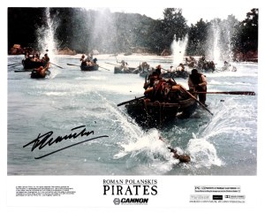 [POLAÑSKI Roman]. Roman Polanski's signature on a colorful publicity photo from the film 