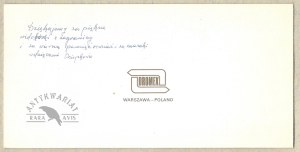 [OCIEPKA Julia]. A handwritten thank-you note for postcards and stamps received for an unknown addressee in England inscribed...