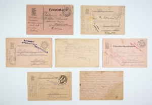 [Legion CORRESPONDENCE]. Set of 7 correspondence cards from the years 1915-1917 bearing the stamps of the Legion formation Po...