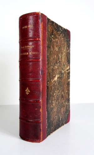 [CRACK IN THE BOOK]. Cassette imitating a book in a half leather binding from the 1930s....