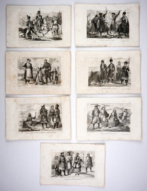 [polish costumes]. Seven intaglio costume plates concerning Poland from the work 