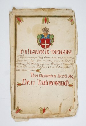 [TUDOROWSCY of the Tarnawa coat of arms]. Collection of documents confirming nobility. 1830.