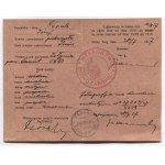 LEGITYMACJA tatrzańska Józefa Góraka, prokurzysty ze Lwowa, wydana 28 VII 1927 w Nowym Targu.