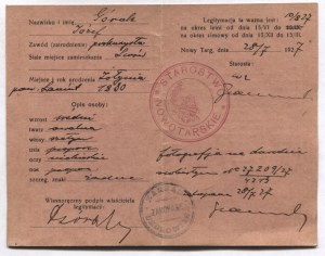 Tatra LEGITIMATION of Jozef Gork, a 