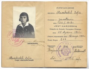 Polish Scouting Association. Service booklet issued to Sophia Starschedel dn....