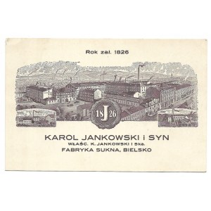 JANKOWSKI Karol i syn, Fabryka Sukna, Bielsko.