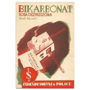 SOLVAY Zakłady w Polsce T. z O. P. Bikarbonat. Soda oczyszczona. Warszawa 1936. 8, s. 8....