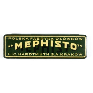 HARDMUTH L. i. C., Polska Fabryka Ołówków. Metalowe pudełko na ołówki kopiowe Mephisto.
