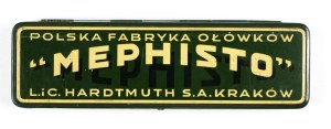 HARDMUTH L. i. C., Polish Pencil Factory. Metal box for Mephisto copy pencils.