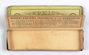 HARDMUTH L. i. C., Polish Pencil Factory. Metal box for Mephisto copy pencils.
