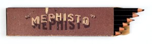 HARDTMUTH L. & C. Cardboard box with a set of 12 Mephisto brand pencils.