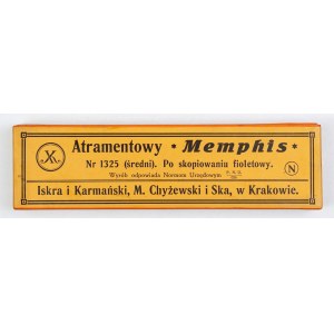 ISKRA i Karmański, M. Chyżewski i Ska. Pudełko kartonowe z kompletem 12 ołówków marki Atramentowy Memphis.