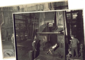 M. Steckel - the forge at the Bismarck Ironworks in Chorzow in 2 photographs from not before 1928.