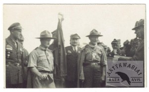 [HARCERTY - Chief Scout of the World Robert Baden-Powell on a visit to Poland - situational photograph, posed]....