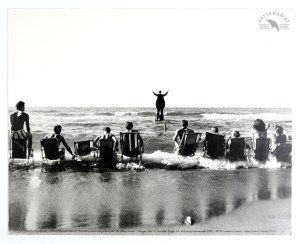 E. Krasinski conducting waves during a happening by T. Kantor. reprod. photographer.