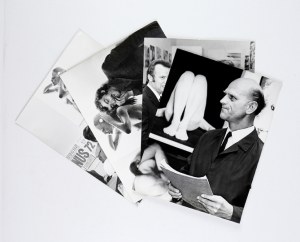 [KLIMCZAK Władysław - Venus 72]. Four photographs depicting the organizer of a series of exhibitions of the female nude, Wladyslaw Klim...