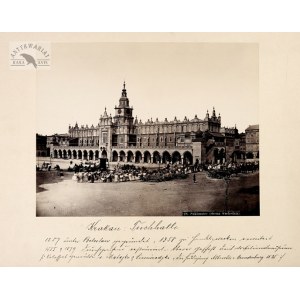Sukiennice na fotografii I. Kriegera z pocz. l. 80. XIX w. - ujęcie w dużym formacie.