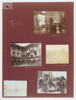 [KRAKOW - city life - situational photographs]. [1st half of 20th century]. Set of 5 photographs form. ca 8x10 cm, 7x9.5 cm,...