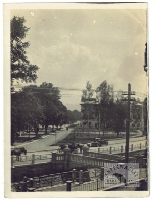 [KRYNICA - view of a section of Dietl Boulevards on the Kryniczanka River - situational photograph]. [1925]....