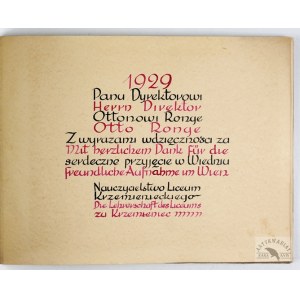 Unikatowy album ze zdjęciami wykonanymi przez uczniów krzemienieckiego liceum pod kier. S. Sheybala....