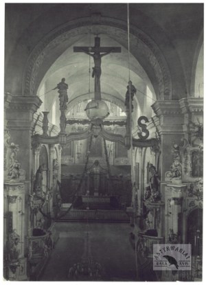 J. Bulhak - interior of the Church of the Dominican Fathers in Lublin. Photo from 1921, print from 1937.