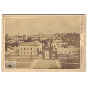 J. Dutkiewicz - Czerniowce - widok na miasto - na fotografii z lat. 70. XIX w.
