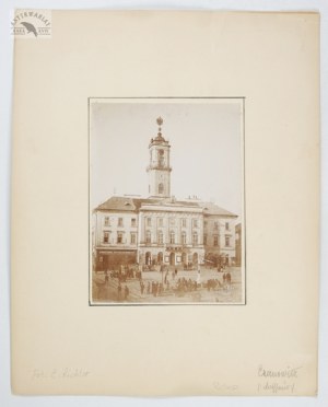 Chernivtsi - view of the city hall - photograph by E. Richter from the end of the 19th century.