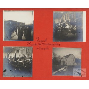 [KRESY - JEZUPOL - pogrzeb hr. Wojciecha Dzieduszyckiego - fotografie widokowe, sytuacyjne]. [III 1909]...