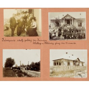 [KRESY - WELEŚNICA Górna - poświęcenie Szkoły Polskiej im. Kazimierza Wielkiego - fotografie widokowe, sytuacyjne]....