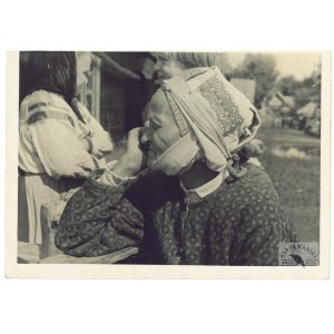 [POLESIE - typ kobiety - fotografia sytuacyjna, portretowa]. [l. 30 XX w.]. Fotografia form. 13x17,...