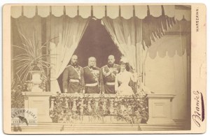 [SKIERNIEWICE - the reunion of the three emperors: Franz Joseph - Emperor of Austria-Hungary, Wilhelm I - Emperor of Germany and Aleksand...