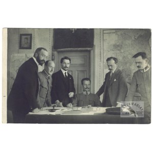 [WOJSKO - Legiony Polskie - Departament Wojskowy Naczelnego Komitetu Narodowego w Piotrkowie w 1916 - fotografia sytuacy...