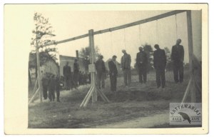 [WWII - execution of Poles - residents of Wola Duchacka in Cracow - situational photographs]. [1 VII 1942]...