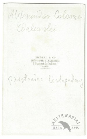 Disderi & Cie. in Paris - Alexander Walewski Colonna, November insurgent - portrait photograph from the 1850s/...
