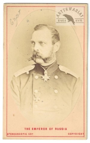 Alexander II Romanov, who suppressed the January Uprising in a portrait photograph from the 1970s....