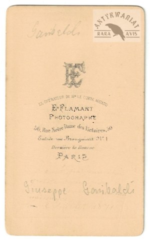 E. Flamant - Giuseppe Garibaldi - advocate of the January Uprising in a portrait photograph from 1871.