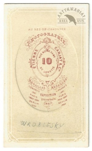 E. Carjat - Walery Antoni Wróblewski - January insurgent in a portrait photograph from not before 1867.
