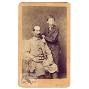 I. Krieger - ojciec z synem - fotografia portretowa z 2. poł. XIX w.