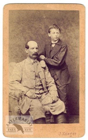 I. Krieger - father and son - portrait photograph from the 2nd half of the 19th century.
