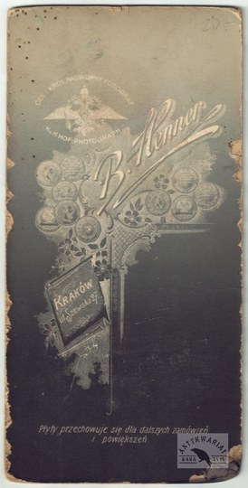 B. Henner (younger) - a couple in stylized eastern costumes in a photograph from pocz....