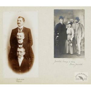 [JASIELSKI Roman z bratem Sewerynem i jego żoną - fotografia portretowa, pozowana]. [nie po 1910]. Fotografia form....